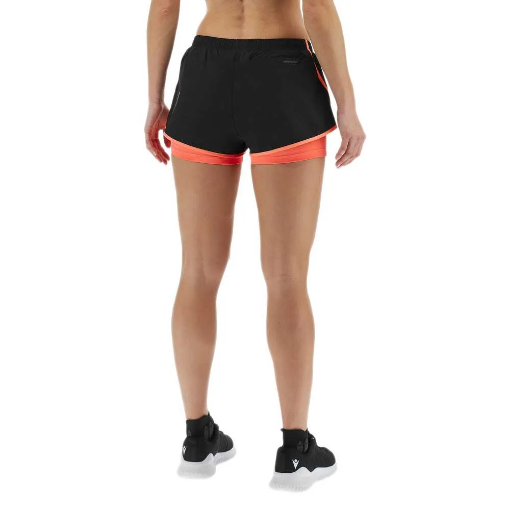 Macron Tricia 2.5 Micro 2 In 1 Kurze Hose female, Black / neon coral Macron Tricia 2.5 Micro 2 In 1 Kurze Hose female, Black / neon coral