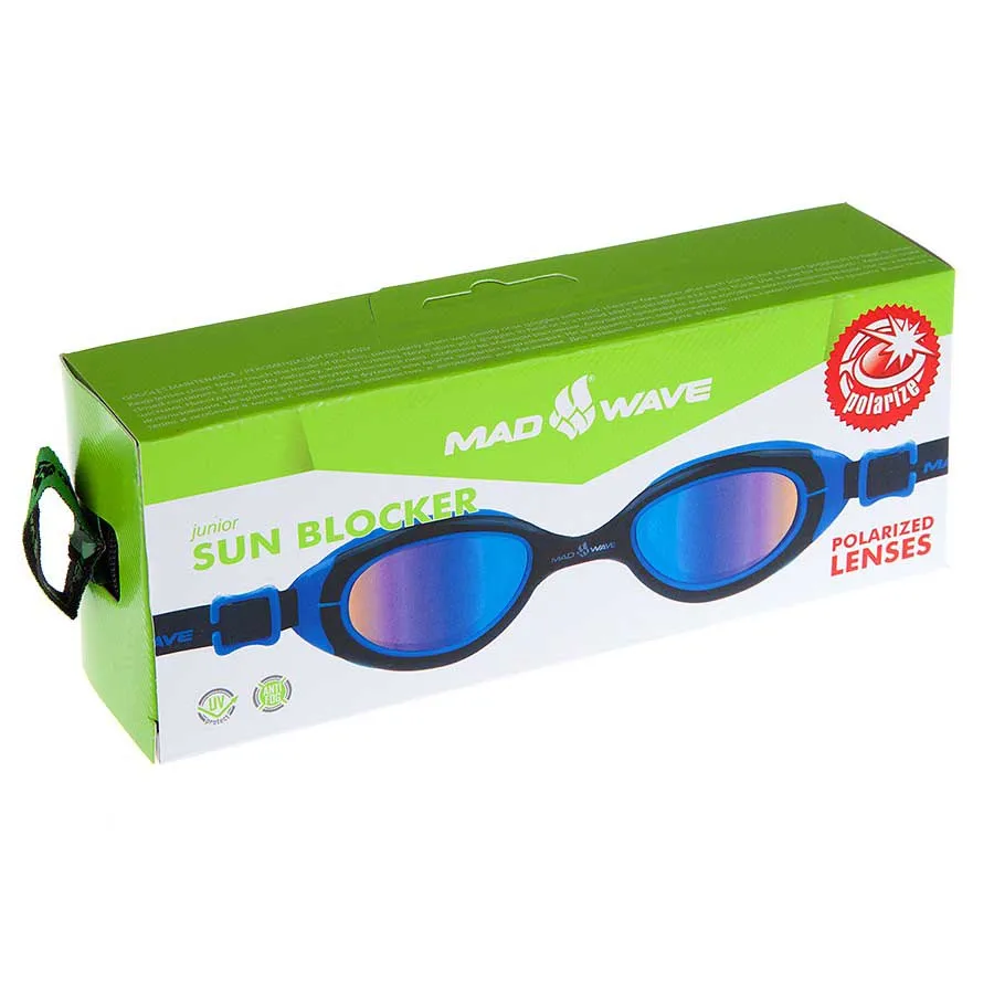 Madwave Sun Bloker Kinderschwimmbrille, Black / blue, One Size Madwave Sun Bloker Kinderschwimmbrille, Black / blue, One Size
