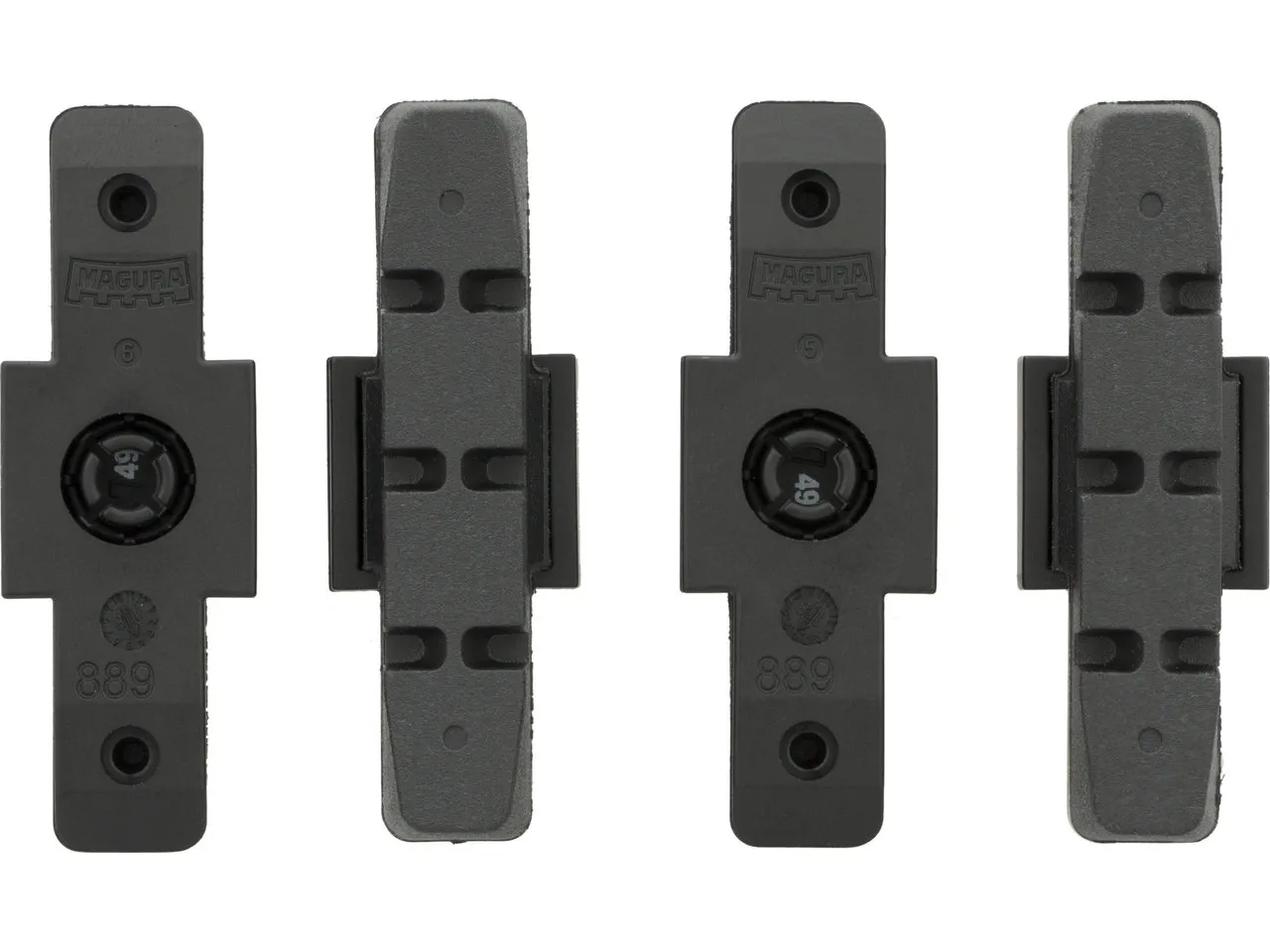 Magura Bremsschuhe Standard für unbeschichtete Aluminiumfelgen, Schwarz, one_size