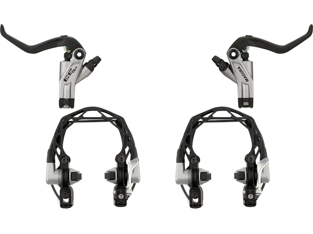 Magura HS 33 R v+h Set Felgenbremse, Grau, 2 Finger Magura HS 33 R v+h Set Felgenbremse, Grau, 2 Finger