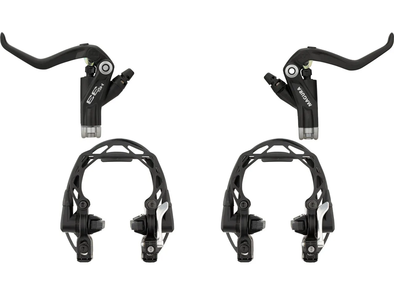 Magura HS 33 R v+h Set Felgenbremse, Schwarz, 2 Finger Magura HS 33 R v+h Set Felgenbremse, Schwarz, 2 Finger