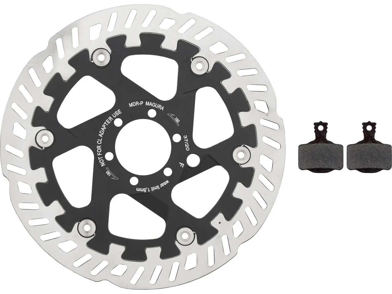 Magura MDR-P Bremsscheiben und Belag Kit 6-Loch, Grau, 180mm Magura MDR-P Bremsscheiben und Belag Kit 6-Loch, Grau, 180mm