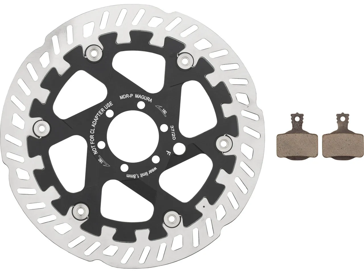 Magura MDR-P Bremsscheiben und Belag Kit 6-Loch, Grau, 180mm Magura MDR-P Bremsscheiben und Belag Kit 6-Loch, Grau, 180mm