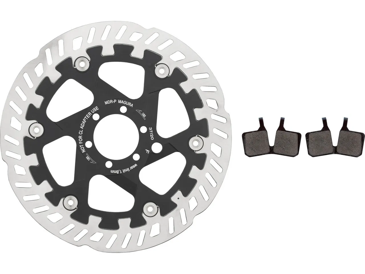 Magura MDR-P Bremsscheiben und Belag Kit 6-Loch, Grau, 180mm Magura MDR-P Bremsscheiben und Belag Kit 6-Loch, Grau, 180mm