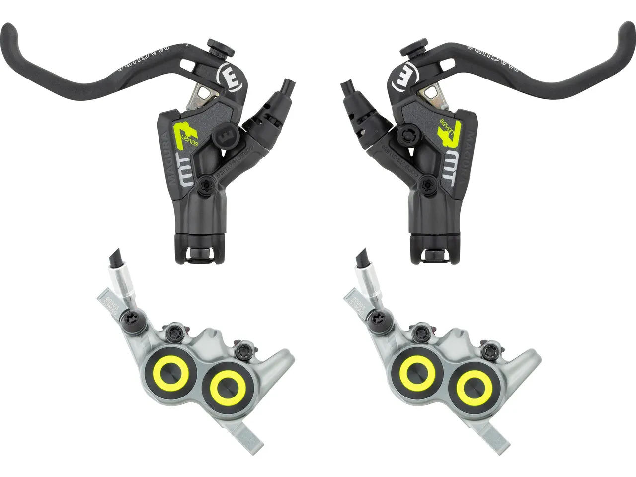 Magura MT7 Pro HC Carbotecture v+h Set Scheibenbremse, Schwarz, Satz (VR + HR)