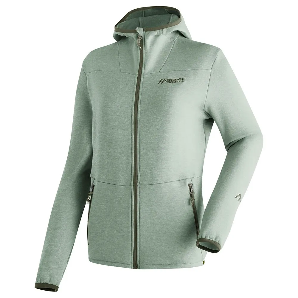 Maier Sports Fave W Fleece Mit Durchgehendem Reißverschluss, Luscious moss / green goose, Regular