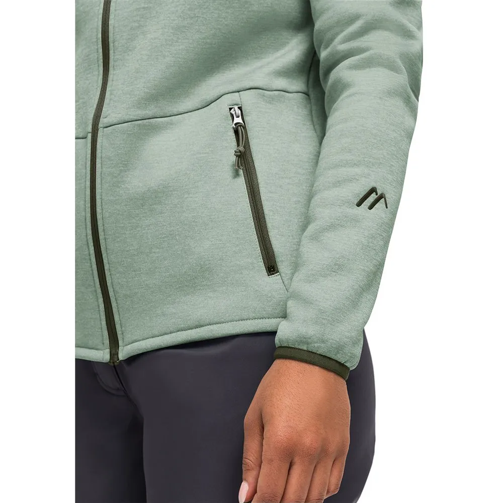Maier Sports Fave W Fleece Mit Durchgehendem Reißverschluss, Luscious moss / green goose, Regular