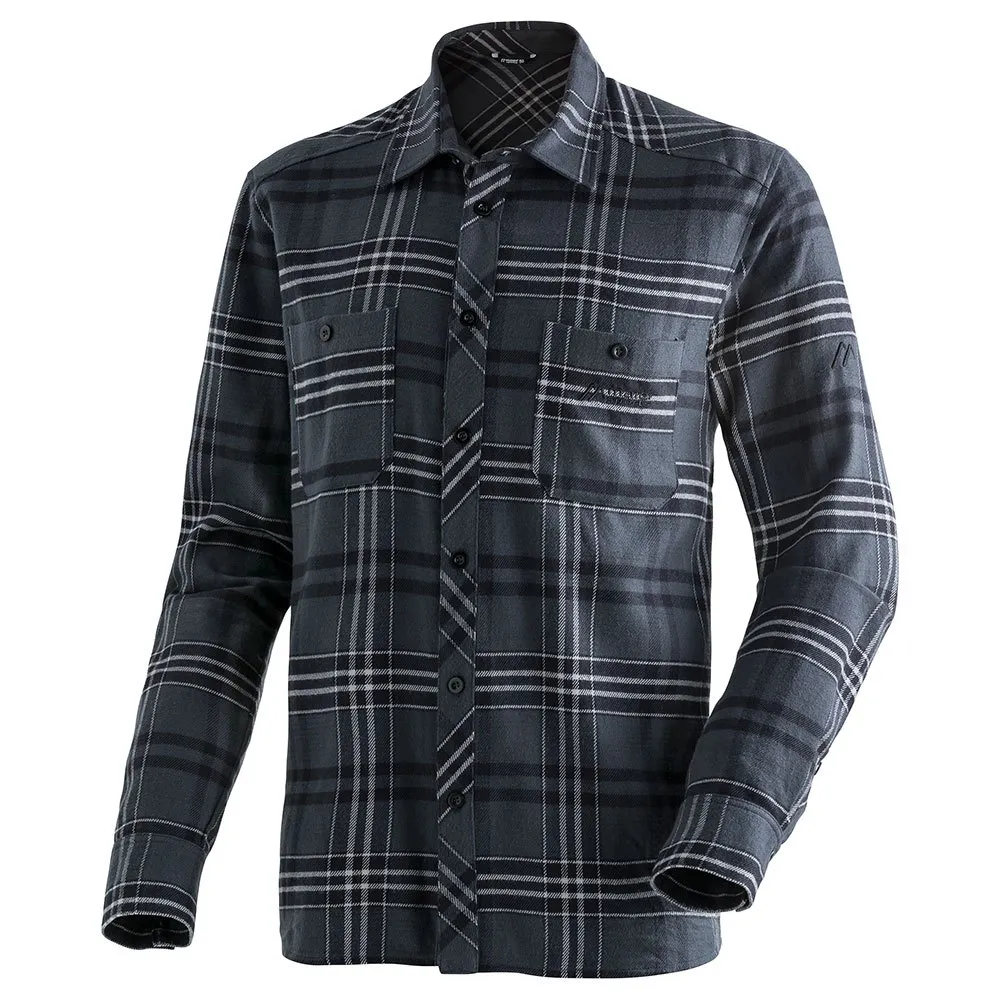 Maier Sports Predeal M Langarmhemd, Grey check, Regular Maier Sports Predeal M Langarmhemd, Grey check, Regular