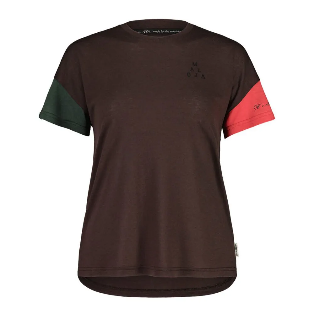 Maloja Hongarm Kurzarm-t-shirt, Chocolate multi Maloja Hongarm Kurzarm-t-shirt, Chocolate multi