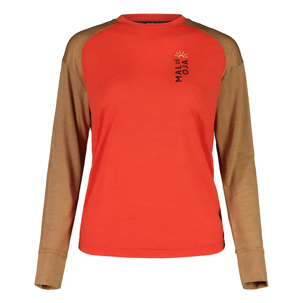 Maloja Lixibergm Langarm-t-shirt, Bright cranberry multi Maloja Lixibergm Langarm-t-shirt, Bright cranberry multi