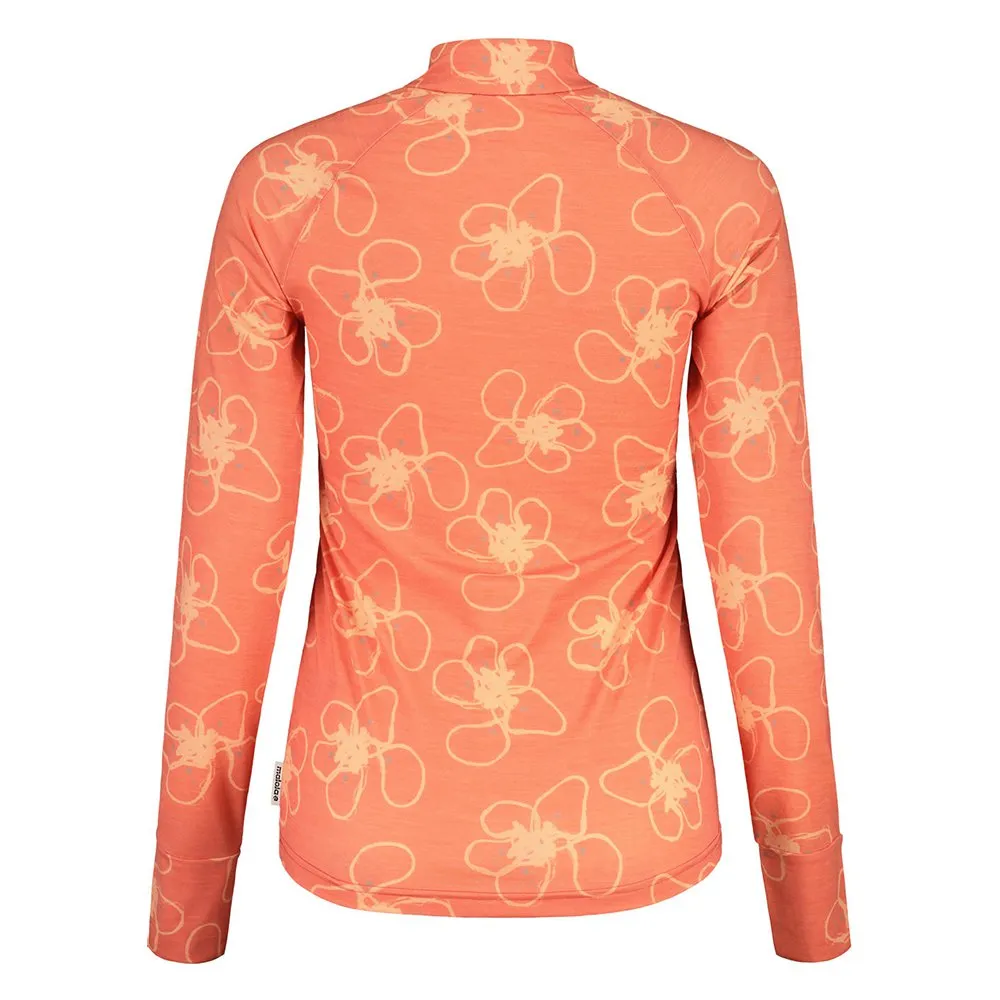 Maloja Traunseem Halbreißverschluss-langarm-t-shirt, Cranberry ropeflower