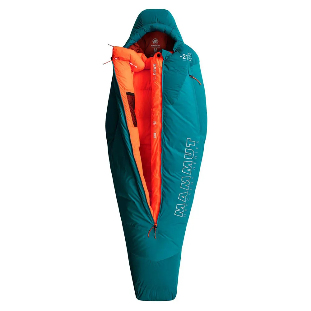 Mammut Protect Down-21c Schlafsack Für Frauen, Petrol, Central Zipper Mammut Protect Down-21c Schlafsack Für Frauen, Petrol, Central Zipper
