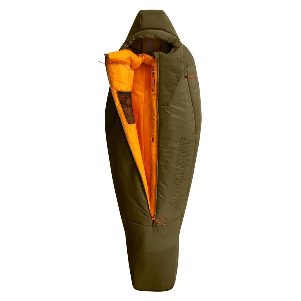 Mammut Protect Fiber-18c Schlafsack, Olive, Central Zipper Mammut Protect Fiber-18c Schlafsack, Olive, Central Zipper