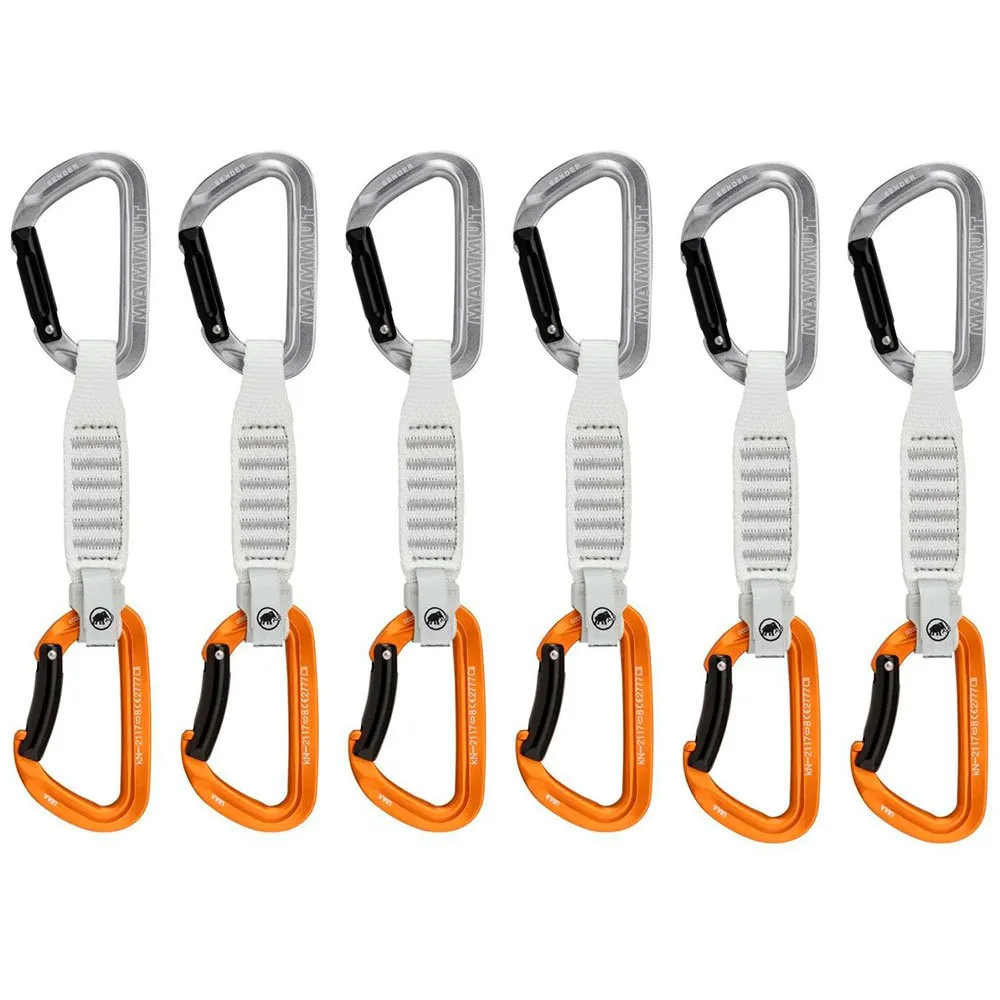 Mammut Sender Keylock Expressschlinge 6 Einheiten, Straight gate / bent gate key, 12cm Mammut Sender Keylock Expressschlinge 6 Einheiten, Straight gate / bent gate key, 12cm
