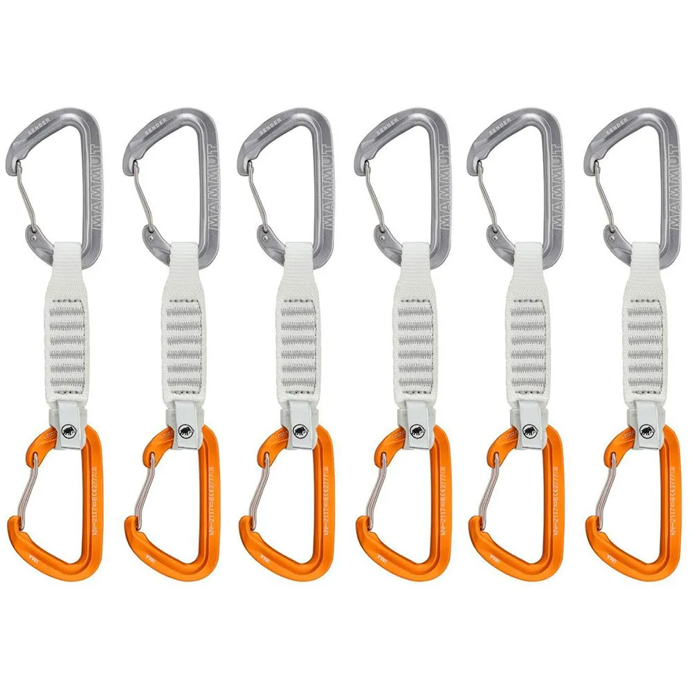 Mammut Sender Wire Expressschlinge 6 Einheiten, Wire gate / wire gate / light grey, 12cm Mammut Sender Wire Expressschlinge 6 Einheiten, Wire gate / wire gate / light grey, 12cm