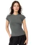 MANDALA Damen Yogashirt Slim Fit Ribbed