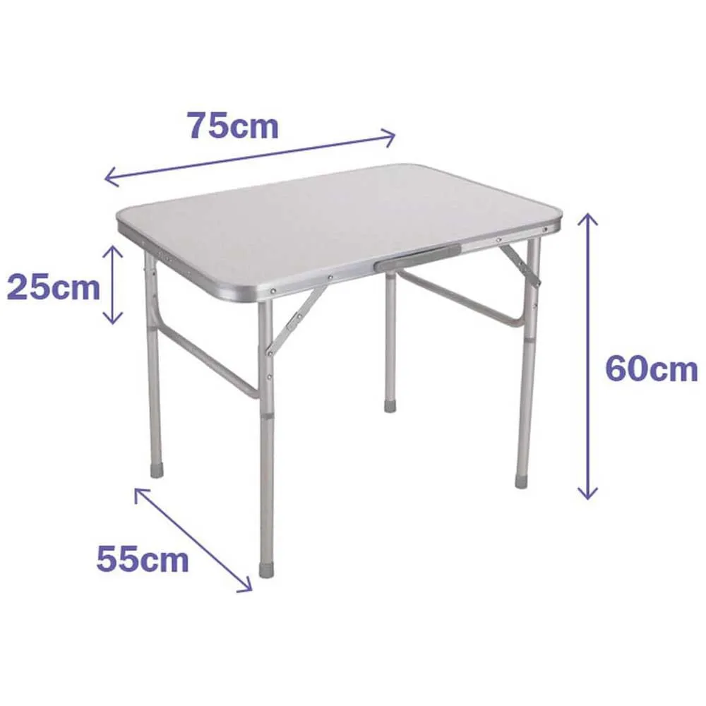 Marbueno Summer 10013 D25 75x55x25/60 Cm Höhenverstellbarer Klappcampingtisch, Assorted, 75 x 55 x 25/60cm Marbueno Summer 10013 D25 75x55x25/60 Cm Höhenverstellbarer Klappcampingtisch, Assorted, 75 x 55 x 25/60cm