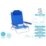 Marbueno Summer 10243 61x68x82 Cm Aluminium Mehrfach Verstellbarer Klappstuhl unisex, Blue, 61 x 68 x 82cm
