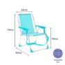 Marbueno Summer 10307 53x56x78 Cm Fester Klappstuhl Aus Aluminium unisex, Aquamarine, 53 x 56 x 78cm
