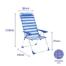 Marbueno Summer 10316 69x58x110 Cm Aluminium Mehrfach Verstellbarer Klappstuhl, White / blue, 69 x 58 x 110cm
