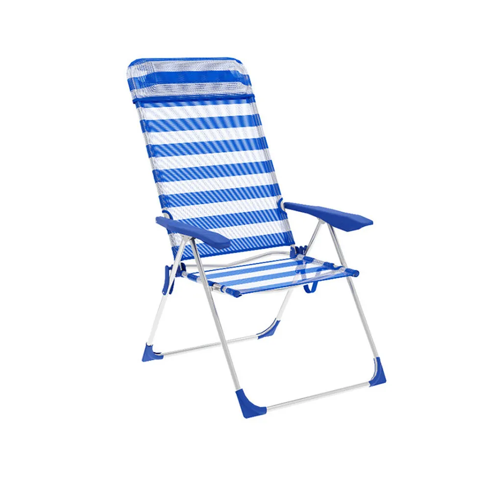 Marbueno Summer 10316 69x58x110 Cm Aluminium Mehrfach Verstellbarer Klappstuhl, White / blue, 69 x 58 x 110cm Marbueno Summer 10316 69x58x110 Cm Aluminium Mehrfach Verstellbarer Klappstuhl, White / blue, 69 x 58 x 110cm