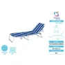Marbueno Summer 10364 187x58x24 Cm Klappbare Sonnenliege, Blue / white, 187 x 58 x 24cm
