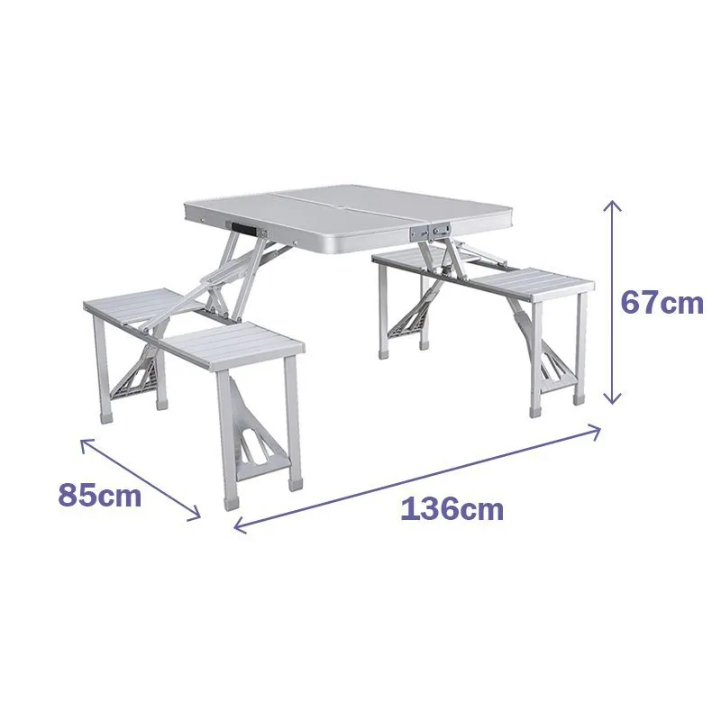 Marbueno Summer 10439 Folding With 2 Benches Set Tisch, Grey, 136 x 85 x 67cm Marbueno Summer 10439 Folding With 2 Benches Set Tisch, Grey, 136 x 85 x 67cm