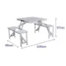Marbueno Summer 10439 Folding With 2 Benches Set Tisch, Grey, 136 x 85 x 67cm