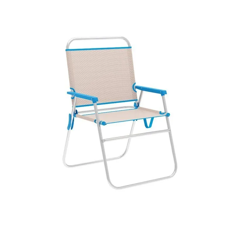 Marbueno Summer 56x52x80 Cm Fester Klappstuhl Aus Aluminium, Blue / beige, One Size Marbueno Summer 56x52x80 Cm Fester Klappstuhl Aus Aluminium, Blue / beige, One Size