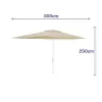 Marbueno Summer Aluminium Runder Sonnenschirm Mit Stockhöhe 200 Cm 35 Mm 300 Cm, Beige, One Size