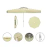 Marbueno Summer Aluminium Runder Sonnenschirm Mit Stockhöhe 270 Cm 35 Mm 240 Cm, Beige, One Size