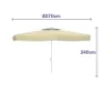 Marbueno Summer Aluminium Runder Sonnenschirm Mit Stockhöhe 270 Cm 35 Mm 240 Cm, Beige, One Size
