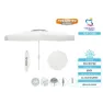 Marbueno Summer Aluminium Sonnenschirm Höhe 10184 Ø 300 Cm 250 Cm, White, One Size