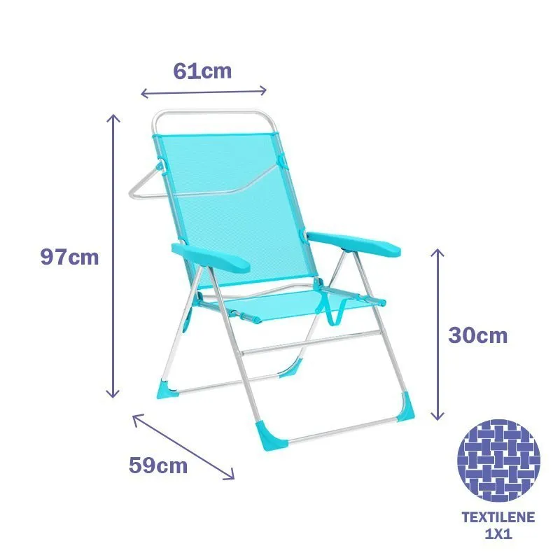 Marbueno Summer Klappstuhl 5 Positionen 59x61x97 Cm Marbueno Summer Klappstuhl 5 Positionen 59x61x97 Cm