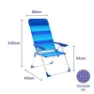 Marbueno Summer Klappstuhl 5 Positionen 69x58x109 Cm