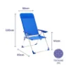 Marbueno Summer Klappstuhl 5 Positionen 69x58x109 Cm unisex