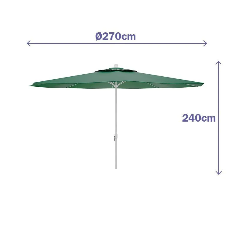 Marbueno Summer Stahl Runder Sonnenschirm Mit Stockhöhe 270 Cm 35 Mm 240 Cm unisex