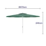 Marbueno Summer Stahl Runder Sonnenschirm Mit Stockhöhe 270 Cm 35 Mm 240 Cm unisex