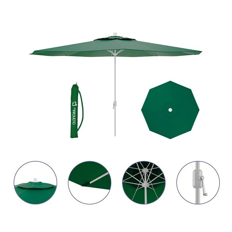 Marbueno Summer Stahl Runder Sonnenschirm Mit Stockhöhe 300 Cm 35 Mm 250 Cm, Green, One Size Marbueno Summer Stahl Runder Sonnenschirm Mit Stockhöhe 300 Cm 35 Mm 250 Cm, Green, One Size