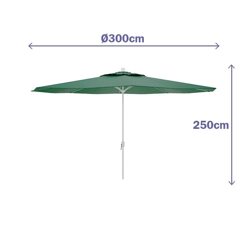 Marbueno Summer Stahl Runder Sonnenschirm Mit Stockhöhe 300 Cm 35 Mm 250 Cm, Green, One Size Marbueno Summer Stahl Runder Sonnenschirm Mit Stockhöhe 300 Cm 35 Mm 250 Cm, Green, One Size