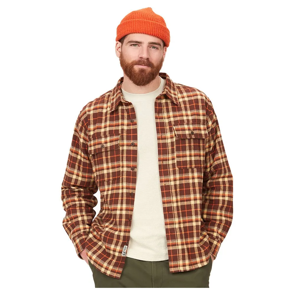 Marmot Doran Midweight Flannel Ls Langarmhemd, Chocolate