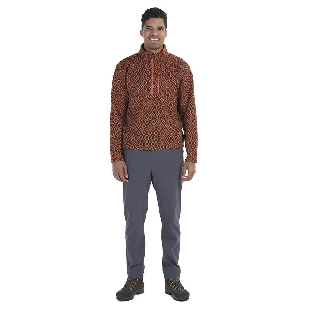 Marmot Heavyweight Drop Line Printed Fleece Mit Halbem Reißverschluss, Auburn geo diamonds Marmot Heavyweight Drop Line Printed Fleece Mit Halbem Reißverschluss, Auburn geo diamonds