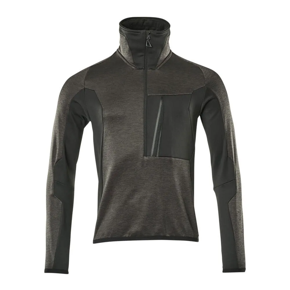Mascot Advanced 17003 Fleece Mit Durchgehendem Reißverschluss, Dark anthracite / black