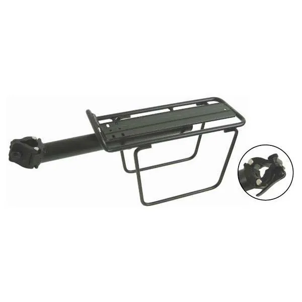 MASSI Carrier Cm-03 Aluminium Adjustable Max 31.6 Mm Gepäckträger, Black, One Size