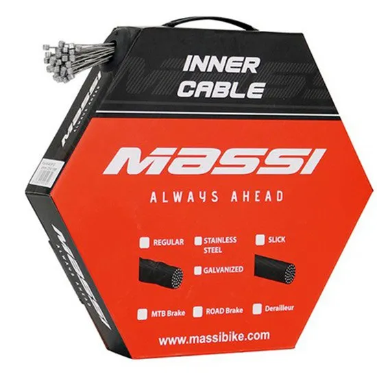 MASSI Kabelbremse Für Mountainbikes 100 Einheiten, Silver, One Size MASSI Kabelbremse Für Mountainbikes 100 Einheiten, Silver, One Size