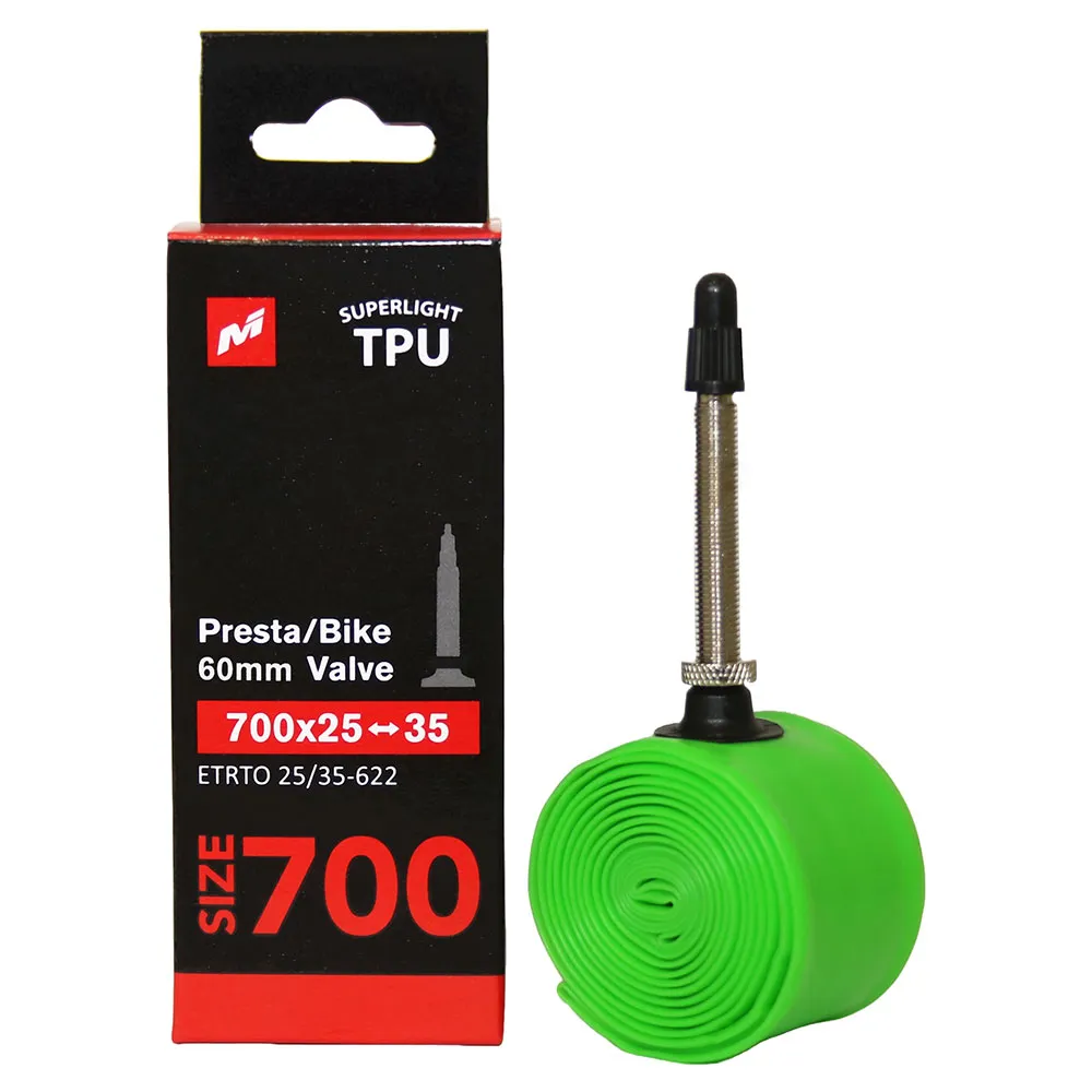 MASSI Presta 60 Mm Tpu Fahrradschlauch, Green, 700C, 25-35 MASSI Presta 60 Mm Tpu Fahrradschlauch, Green, 700C, 25-35