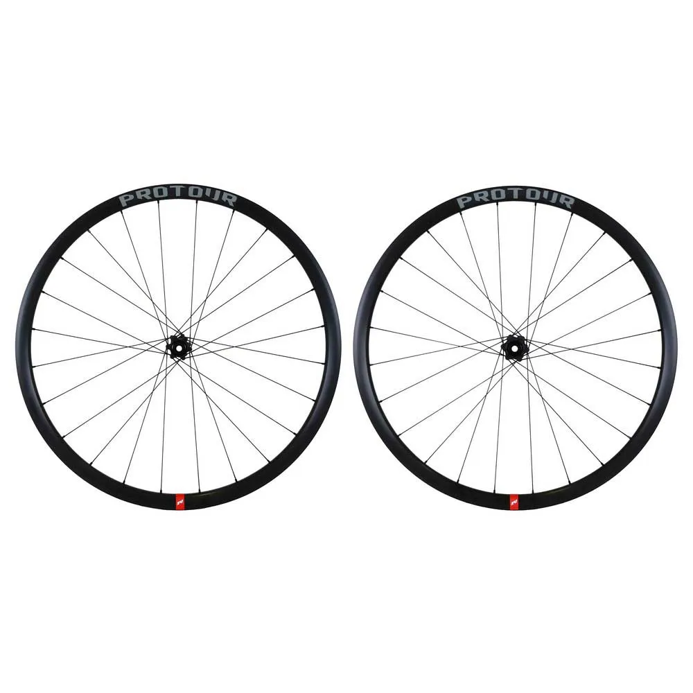 MASSI Protour 2 Cl Disc Rennrad Laufradsatz, Black, 12 x 100/12 x 142mm, Shimano7Sram HG