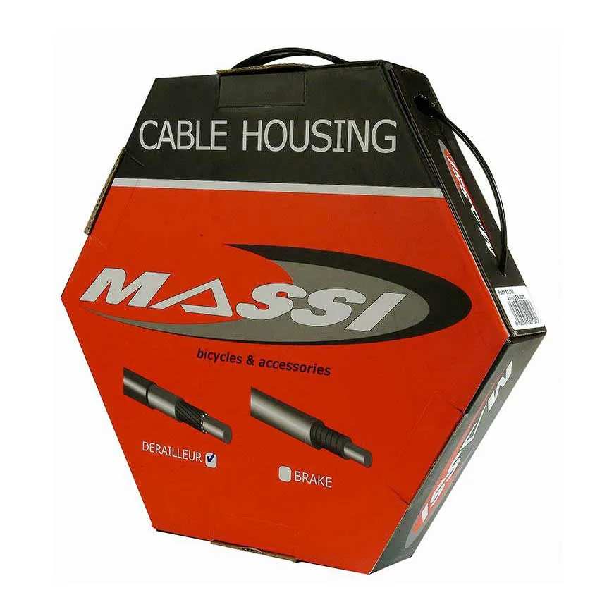 MASSI Sti Schaltzugummantelung 30 M, Black, 4mm