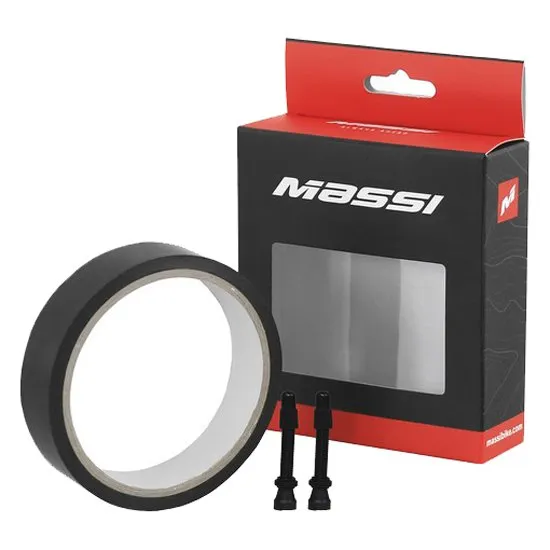 MASSI Tubeless 2 Valves Felgenband 10 M, Black, 32mm MASSI Tubeless 2 Valves Felgenband 10 M, Black, 32mm