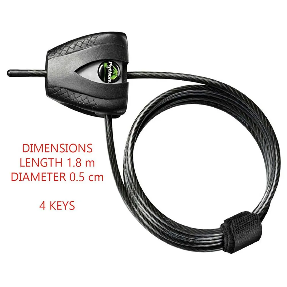 Masterlock Python 8417eurdpro Kabelschloss, Black, One Size Masterlock Python 8417eurdpro Kabelschloss, Black, One Size